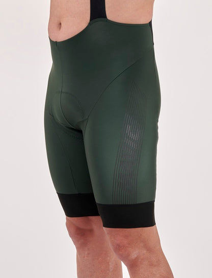 COSMIC THERMO BIB SHORT - CHRISTMAS GREEN