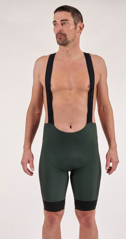 COSMIC THERMO BIB SHORT - CHRISTMAS GREEN