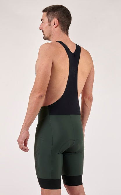 COSMIC THERMO BIB SHORT - CHRISTMAS GREEN