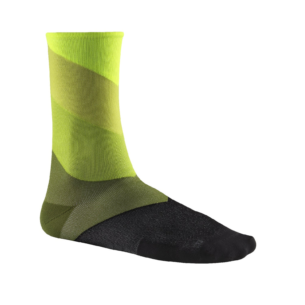 Graphic Stripes Sock-Safetr Yellow